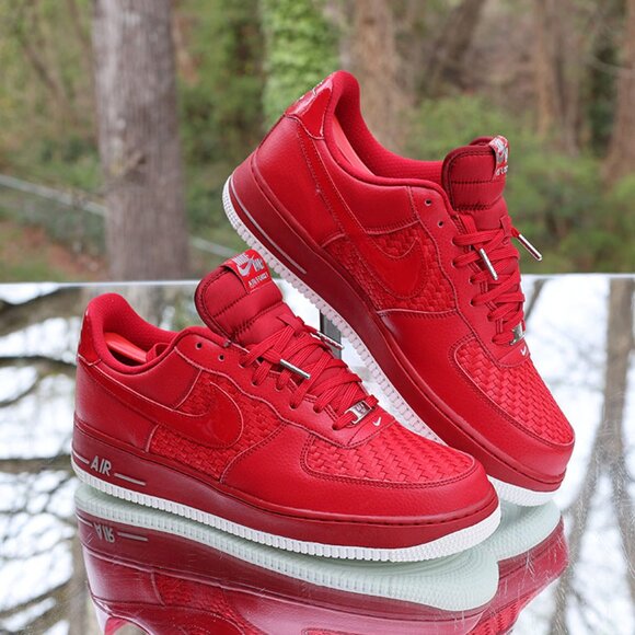 Nike Air Force 1 Low Woven Gym Red - Picture 3 of 14